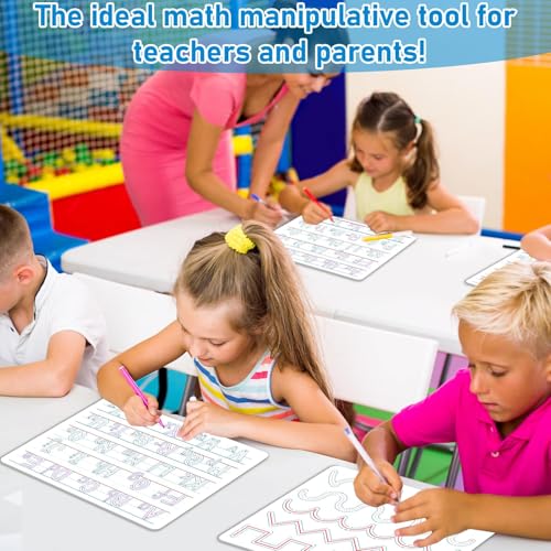 24Pcs Handwriting Practice Double Sided Cardboard for Students ABC Alphabet Tracing Dry Erase Whiteboard Letters Writing Paper Cardboard for Teacher Tool Portable Writing 12" x 9" - style: ABC Alphabet Tracing