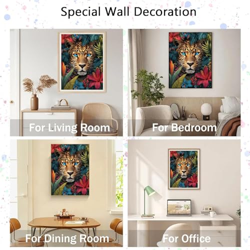 TOPCLTV Animal Diamond Art Kits for Adults,5D Leopard Diamond Painting Kits - color: HS003-1