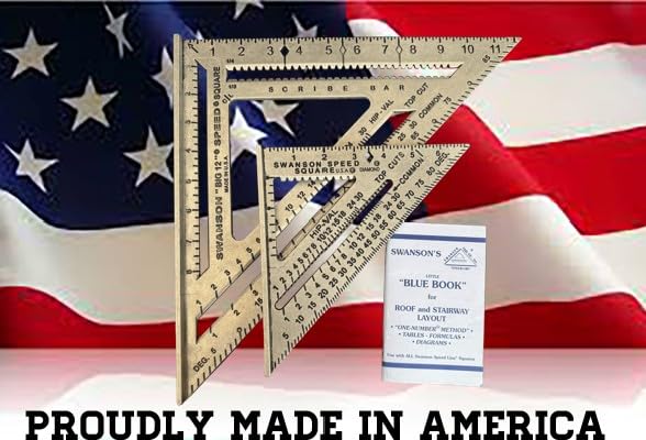 SWANSON Tool Co., Inc SW1201K Value Pack 7 inch Speed Square and Big 12 Speed Square (without layout bar) ships with Blue Book - size: 7" & 12" (inches) Combo
