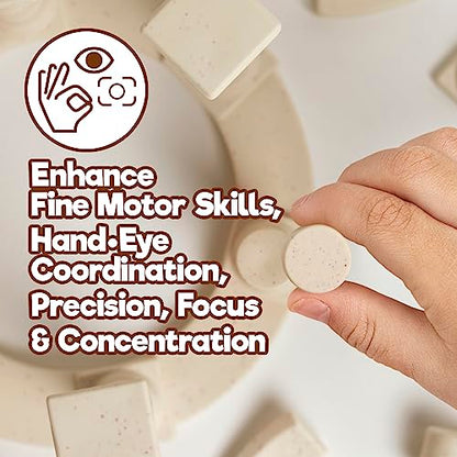 Taksa Toys Ancient Greek Dome Stem Toys Educational Stackable Building Blocks, for Kids Ages 7 8 9 10+ Years Old, Indoor Premium Architectural Kit Construction Games, Montessori Children Toys 54 Pcs
