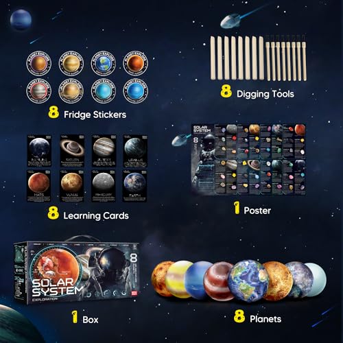 Gemstone Dig Kit - 40 Real Gems & Crystals, STEM Toy for Kids 6+