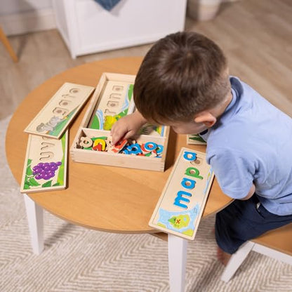 Melissa & Doug Spanish See & Spell Educational Language Learning Toy - FSC-Certified Materials - size: 13.9 x 9.2 x 1.75, style: Spanish