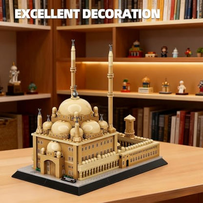 Egypt Mohammed Ali Mosque Building Blocks, Cairo Landmark Architecture Model for Adults and Kids Creative Construction Set for Collectors & History Lovers - style: Mohammed Ali Mosque