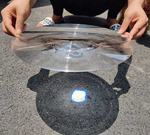 2-Pack Large Fresnel Lenses Φ300mm(11.81") Focal Length 260mm Acrylic Magnifier for Solar Heating,Solar Cooking,Visual Education. (Focal Length 260mm) - size: Focal length 260mm