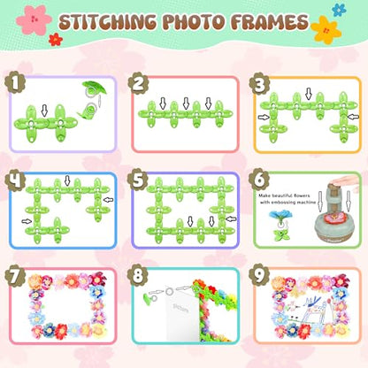 GirlsHome 300+PCS Fabric Flower Bouquets Toys, DIY Flower Craft Kits - color: Green Brown