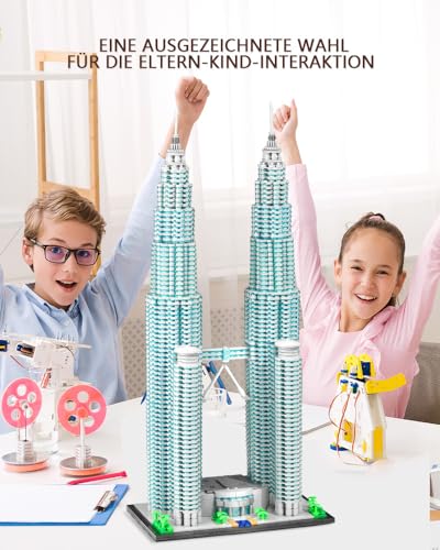 Malaysia Twin Towers - Blocks Set,5839 PCS 1:800 Landmark Model for Adults - color: Malaysia Twin Towers