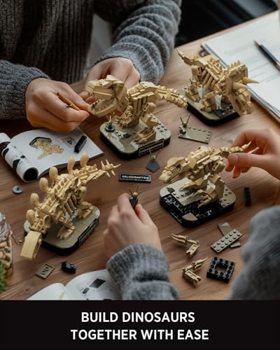 Nifeliz Mini Dinosaur Fossil Collection Building Set, NF10360 - color: Mini Fossils: 4 Pack