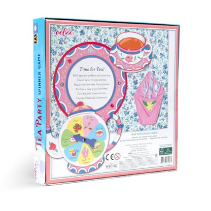eeBoo Tea Party Spinner Game, Social Skills Game, Ages 3+, 2-4 Players - style: Tea Party