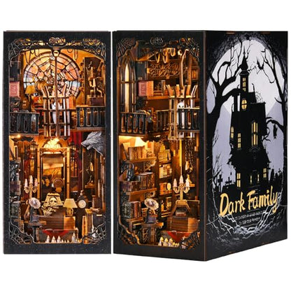 Book Nook Kit, Book Nook Kits for Adults DIY Booknook Model Build - color: Dark Family