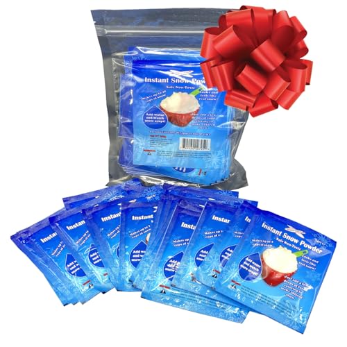 20 Packs (10g Each) Instant Snow Powder – Create a Winter Wonderland! Perfect for Kids, Holiday Fun, and DIY Snow Crafts (1 Set of 20 Packs (10g Each))