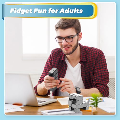 Fidget Balls Magnet Toy for Adults, Square Black Magnetic Stones, Magnet Hand Roller, Magnetic Rocks for Office, Cool Magnetic Gadget Sciencce Kit (28PCS)