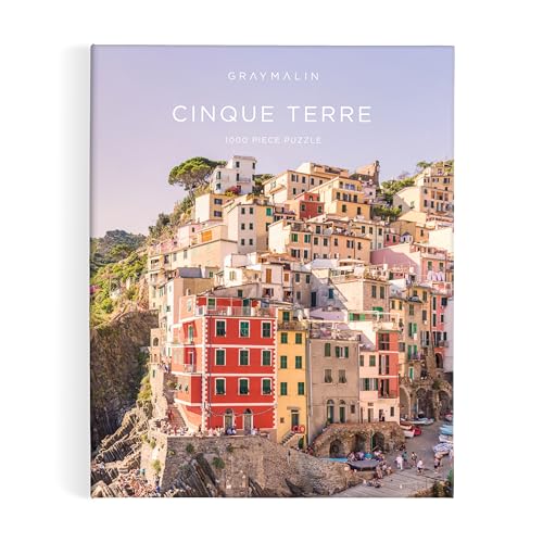 Galison Gray Malin Cinque Terre 1000 Piece Puzzle, Collector Book Box - color: Cinque Terre