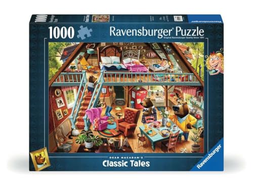 Ravensburger Dean Macadam Goldilocks Gets Caught! 1000 Piece Jigsaw Puzzle for Adults - 12000423 - Handcrafted Tooling, Made in Germany, Every Piece Fits Together Perfectly - style: Goldilocks Gets Caught!