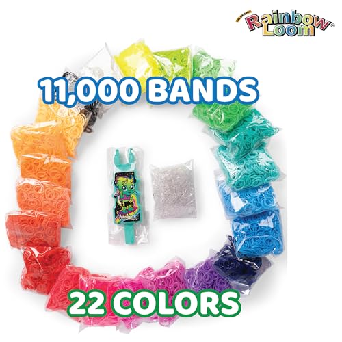 Rainbow Loom 11,000 Neon Bands AutoLoom Refill Mega Pack & Jewelry Kit