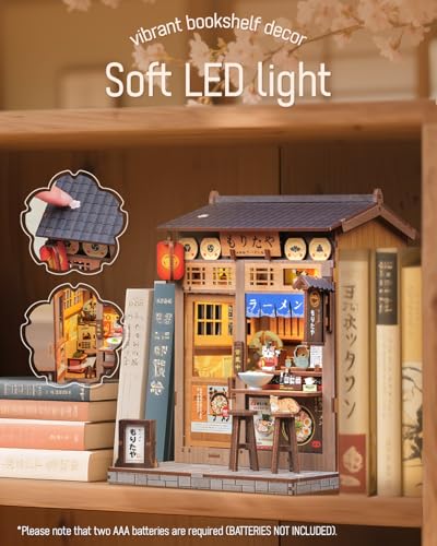 Cutefun Japanese Book Nook Kit - DIY Miniature House Kit for Adults - color: Morita Ramen