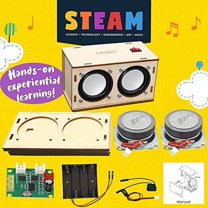Teen Boy Gifts -DIY Bluetooth Speaker Kit -STEM Science Electronics Project - style: Dual Speakers