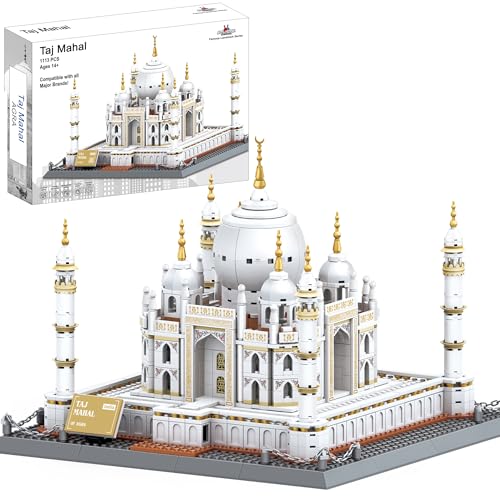 Taj Mahal Building Block Set, 1,113 Pieces, India's Monument of Love - style: Taj Mahal
