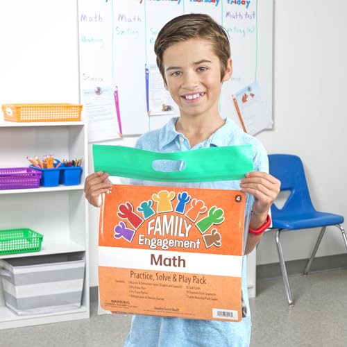 Really Good Stuff Family Engagement Math Kit, Fourth Grade: Practice - style: Fourth Grade