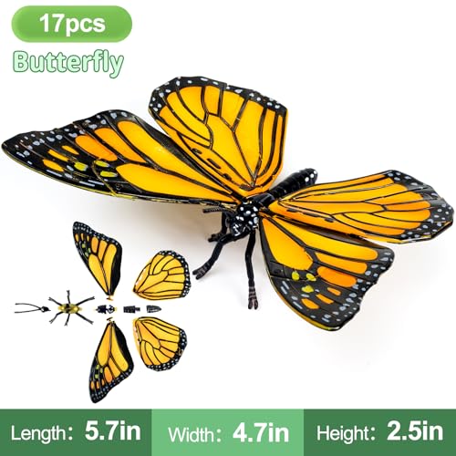 7 Pcs Lifelike 3D Insect Puzzle Toys,1:1 Scale Replica Bug Building Blocks,Slot-Together Assembly Educational Figures,Ideal Gift for Boys Girls Ages 5 6 7 8+,Perfect for Classroom and Party - style: 3D Insect Puzzle