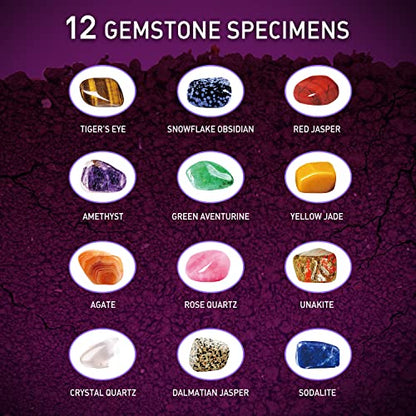 Gamerside Gemstones Dig Kit, 12 Real Gem Mining Kit, STEM Toy 6+ - color: Gemstone Dig Kit