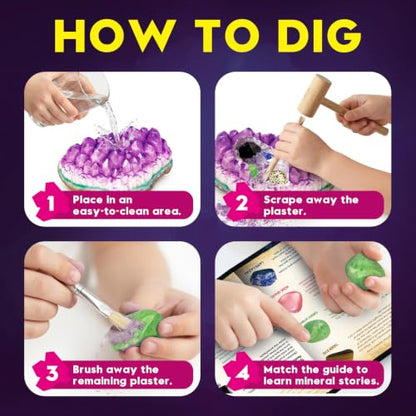 Piano Potato Jumbo Gemstone Dig Kit, 18 Real Crystals & Gems, STEM Toy 6+ - style: Gemstone Dig Kit