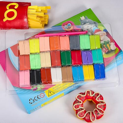 CiaraQ Polymer Clay Kit, Mini Modeling Clay Set - color: 24 Colors