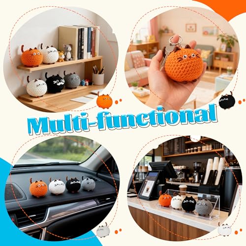 Joyclub Crochet Kit for Beginners 4 Cat Family with Video for Adults - color: Crochet Cat