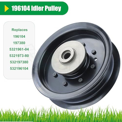 2 Pack 532196104 with 532196106 Idler Pulley for Husvqarna 54" Deck - color: T25 196104+2×196106