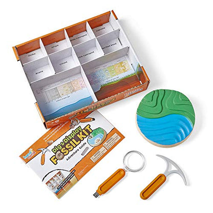 hand2mind Dig & Display Fossil Dig Kit, Fossil Display Case, 8 Real Fossils to Uncover, Dig Kits for Kids, Fossil Digging Kit for Kids, Excavation Kit for Kids, Fossil Science, Archeology Kits
