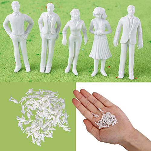 Plastic Miniature Scenes Model Figures 7.6x4mm 1:100 19x6mm 1:200 Pack of 200
