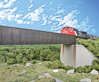Walthers Cornerstone 90' Single-Track Railroad Through Girder Bridge 933-4503 HO Scale Model Railroad - Structure Kit - style: 90' Single-Track Railroad Through Girder Bridge