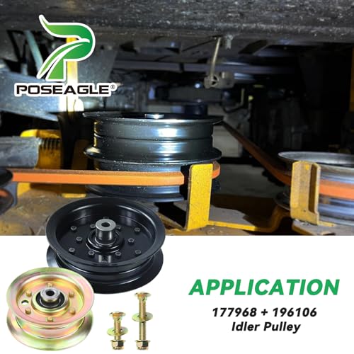 532196106 Idler Pulley with 532177968 Pulley for YTH22V46 Mowers - size: 1x196106+1x177968