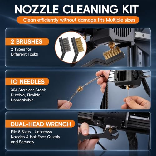 46-Piece 3D Printer Accessories, 3D Printer Tool Kit for Cleaning & Removal