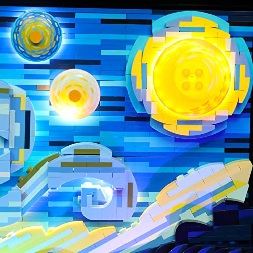 LED Lighting Compatible with LEGO The Starry Night 21333, Light Kit Compatible with LEGO Vincent Van Gogh Wall Art 21333, Giving Light to Model, NOT Included The Model Set(RC Model)
