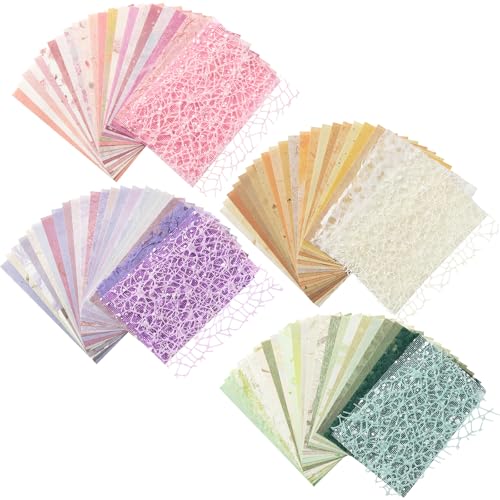 104 Sheets Textured Scrapbook Paper & Mesh Fabric Assorted Set, 4 Pack - color: Mesh Design