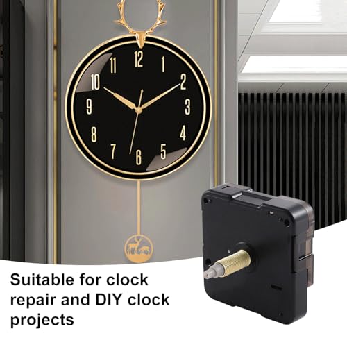 EMOON 2-Pack Quartz Clock Movement Replacement, Battery Operated Silent Clock Mechanism Kit for DIY Wall Clock Repair & Custom Clocks,Total Shaft Length 13 mm & 20 mm - size: Total Shaft Length 13MM+20MM