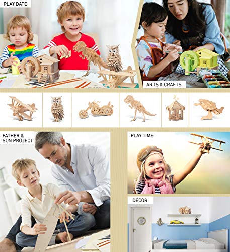 Puzzled Water Mill 3D Puzzle Woodcraft Jigsaw Construction Kit - 65 Pieces