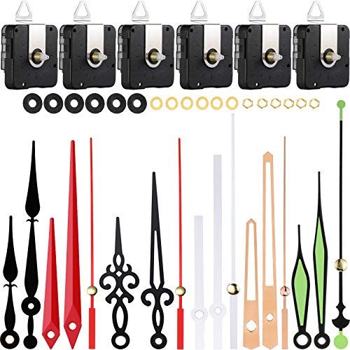 Mudder 6 Pack Silent Clock Movement Mechanism, 13 Mm/ 0.51 Inches - size: 13 mm