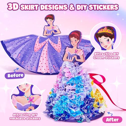 JoyCat Poke Art Kit for Girls, 3D Princess Craft with Fairy Tale Castle - color: Fairy Tale Princess Kit