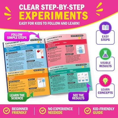 Jim&Gloria Science Kit for Kids, Science Experiments for Kids Ages 5-7 & 8-12, STEM Educational Toy, Chemistry Set with Volcano Experiments, Birthday Gift for Boys & Girls, Hands-On Learning Activity