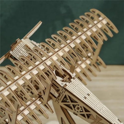 3D Wooden Puzzles Aircraft Vintage Airplane Model DIY Science Kit Birthday for Adults & Teens to Build Combination - style: Airplane