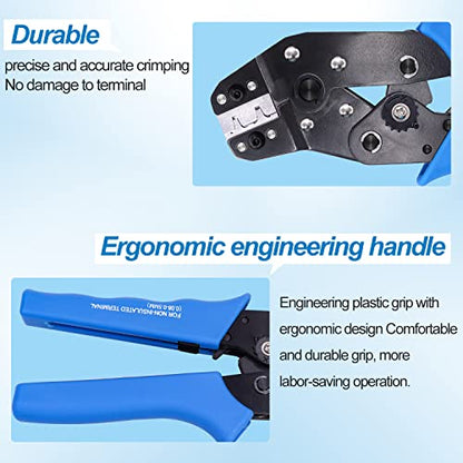 Taiss JST Crimping Tool,Dupont Crimping Tool,JST Crimper,Dupont Crimper,Ratcheting Wire Crimper for JST Connector XH 2.54mm,PH2.0,D-sub Terminals,(0.08-0.5mm² 28-20AWG) - style: JST Crimp Tool(0.08-0.5mm²)