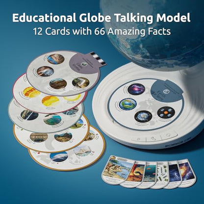 Science Can Globe for Kids, 8" Interactive Globe, STEM Toys for 5 Year Old
