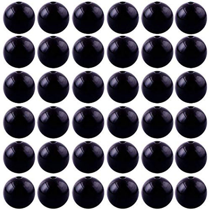 Natural Stone Beads 100pcs 10mm Black Obsidian Round Genuine Real Stone Beading Loose Gemstone Hole Size 1mm DIY Charm Smooth Beads for Bracelet Necklae Earrings Jewelry Making (Black Obsidian, 10mm) - color: Black Obsidian, size: 10mm