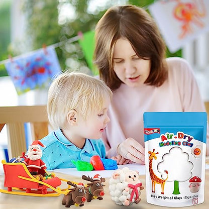ifergoo 125g Foam Magic Modeling Clay, 4.41 oz White Air Dry Clay for Kids - color: 1 Color (White)