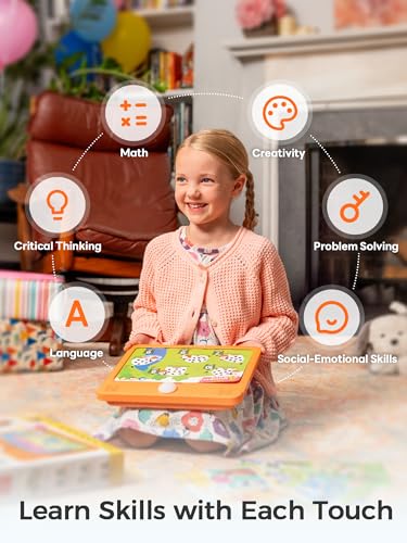 Think Academy Interactive Learning Pad with Flash Cards for Kids Ages 3-5