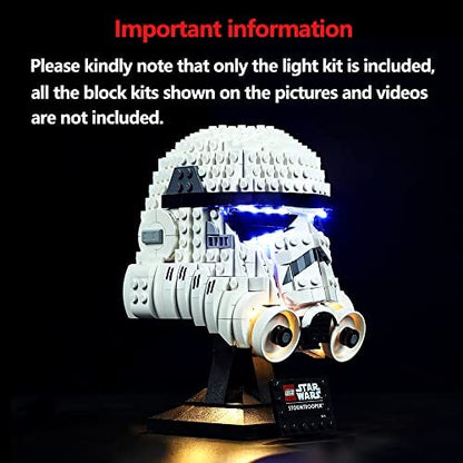 Kyglaring Led Light Set Compatible with Lego Star Wars Stormtrooper Helmet Building Kit-Led Lighting Kit for 75276 - The Bricks Model Not Included (Standard Version) - color: 75276 Standard