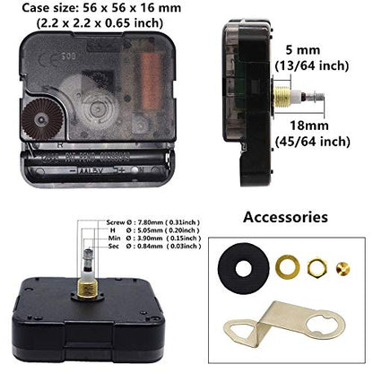 Youngtown 12888 Clock Mechanism 13/64" Thread Battery Operated Replacement - color: Black, size: thread length 13/64 inch