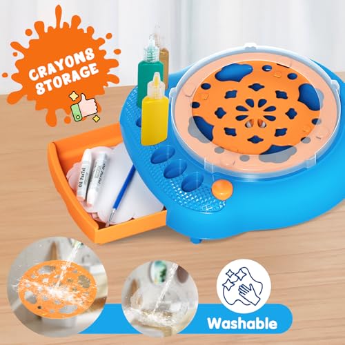 Spin Art Machine for Kids, Paint Spinner Arts & Crafts Kit for Ages 4-12 - color: Blue