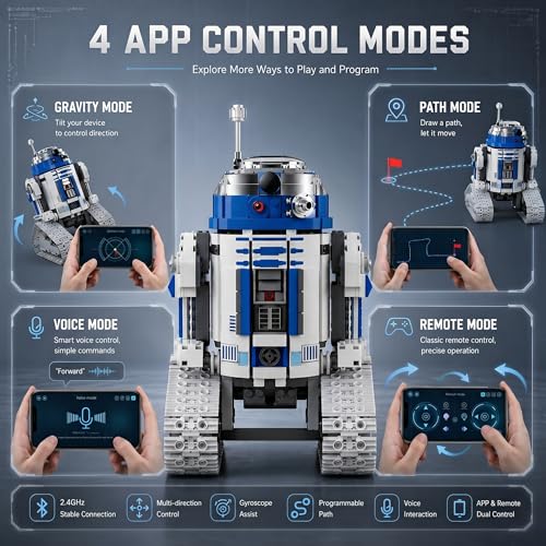 Galaxy Mechanic Robot Building Kit, Remote & App Control STEM Robot Building Toys, Compatible with Lego Robot, Father's Day Birthday Gifts for Teens Adults Fathers, 735PCS